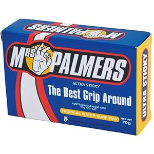 Mrs Palmers Tropical Water Surf Wax - Watertemperatuur: 24 ° C en warmer - Verhoogde stickfactor met additief van tractie 2000
