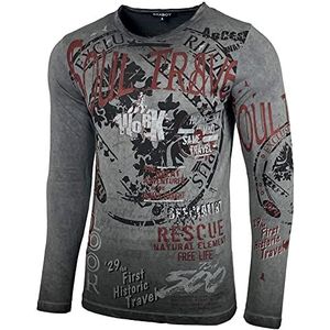 Heren Longsleeve T-shirt Modern Mannen Lange Mouw Lange Mouw Sweatshirt 704, antraciet, L