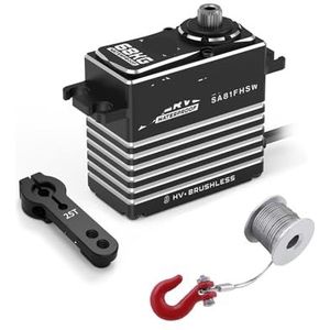 SOEWGAIJI SA81FHSW 68KG Waterdichte Monster Koppel Staal Gear Borstelloze Grote Intelligente Hoogspanning Digitale Servo (Winch Mode Combo 2)