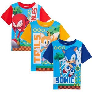 Jongens 3-Pack Sonic the Hedgehog T-Shirts (Pak van 3) 5-6 Jaar