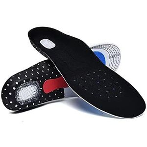 Inlegzolen Unisex Siliconen Sport inlegzolen Orthopedisch Arch Ondersteuning Sport Shoe Pad Running Cushion Gel inlegzolen Insert for walking Joggen Wandelen Verhoogde Inlegzolen (Color : Noir, Size