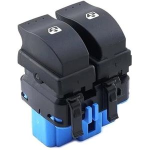 CRJIMX 8200060045 Voor R&enault Voor Clio II Voor Espace Voor Movano Voor Master Power Window Lifter Switch High Performance Autoknop 10 Pins Schakelaar(8200107772-BLAUW)