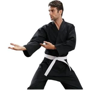 Taekwondo krijger kostuum Middelzware Unisex Judo Karate Gi en Riem, 2-pack, Multicolor, 110-190cm(170)