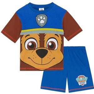 Paw Patrol Chase or Marshall 100% katoenen korte pyjamaset, Chase, 3-4 Jaar: 104cm