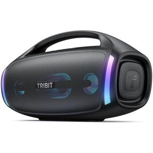 TRIBIT StormBox Blast 2 Bluetooth Speaker, 200W draagbare luidspreker met subwoofer, XBass, RGB, Bluetooth 5.4, IP67, aangepaste EQ, 30 uur speeltijd, Karaoke-functie - Perfect voor buitenfeest/strand
