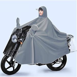 Ebike regencape, Winddichte unisex regencape, for fiets, ebike, motorfiets, scootmobiel regenponchohoes (kleur: blauw, maat: 4XL) (Color : Grey, Size : 5XL)