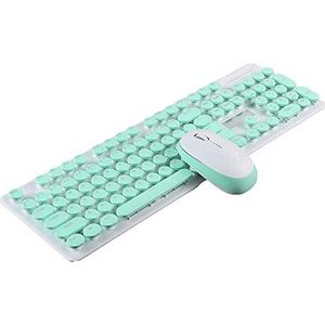 draadloos mechanisch toetsenbord, draadloos toetse En muisset/thuiskantoor dames schattige desktoplaptop