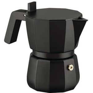 Alessi Moka Espressomachine, 3 kopjes, zwart