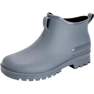 AMENGJ Regenlaarzen Voor Mannen Regenschoenen Heren Schoenen Outdoor Plastic Schoenen Winter Katoen Warme Korte Regenlaarzen Mannen, Grijs, 38 EU