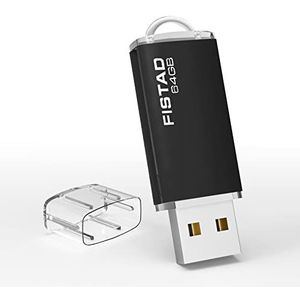 Thumb Drive USB-stick, 64 GB, USB 2.0, 64 GB, 64 GB flash drive voor pc, tablet, computer gegevensopslag (zwart)
