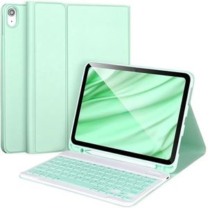 Toetsenbordhoes voor iPad (A16) 11e/10e Generatie, Afneembare Toetsenbordhoes voor iPad A16 11 Inch 2025 10e Generatie 10,9 Inch 2022,Groen
