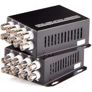 1 paar Fiber Video optische transceiver 8 kanaals pure video optische transceiver FC poort single mode enkele vezel 20KM