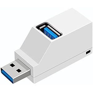 USB 3.0/2.0 HUB Adapter Extender Mini Splitter 3 Poorten Hoge snelheid U Schijflezer for Pc Laptop mobiele telefoon accessoires (Color : White, Type : USB3.0)