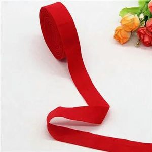20 mm rubberen band vouw elastische band 2 cm voor ondergoed broek beha rubberen kleding verstelbare zachte tailleband elastisch 20 mm 5 m-rood-2 cm