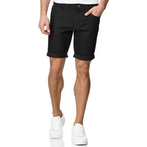 INDICODE Heren Caden Jeans Shorts | Jeans korte broek met 5 zakken Ultra Black M