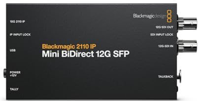 Blackmagic Design 2110 IP Mini BiDirect 12G SFP (BM-CONVNVIPF/IP/12GSFP)