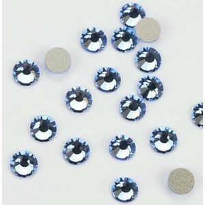 101-133 Koude fixatie kristal Cristales Flatback zilveren achterkant niet-hotfix strass steentjes voor tassen schoenen kleding telefoon DIY nail art-106 Lt saffier-3.2mm SS12 1440 stuks