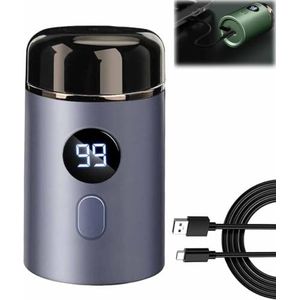 Scheerapparaat Mini Draagbare Elektrische Waterdichte Intieme Lichaamshaar met Digitaal Display for Mannen(Blue)