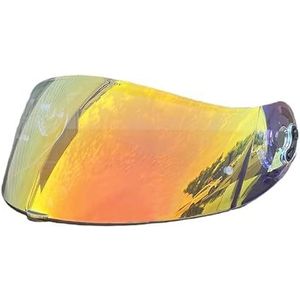 Motorhelm vizier lens, Helmvizier, X803 Shield Vizier for Nolan Xlite X803 X803RS X802RR Gezichtsscherm UV-beschermd windscherm Moto Helm Accessoires (alleen for gebruik op Gold-Day)(Revo Clear Red-da