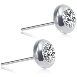 1 paar vrouwen man roestvrij/titaniumstaal veelkleurige strass Stud Earrings Stud Earrings Boy en Girl hypoallergene oor sieraden stijl