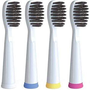 Sonic-FX Vervangende elektrische tandenborstelkoppen compatibel met Sonic-FX - zachte, extra lange nylon borstelharen voor een tandartsreiniging (set van 4 stuks)