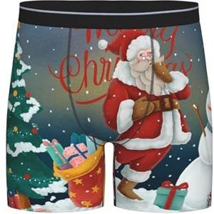 GRatka Boxer slips, heren onderbroek Boxer Shorts been Boxer Slips grappig nieuwigheid ondergoed, kerstman bedrukt, zoals afgebeeld, XL