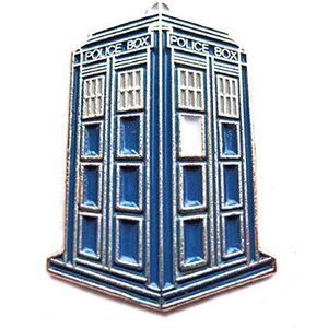 Grehge n Badge Time Lord Tardis Blue Police Box Travel Machine (Size 25 mm)