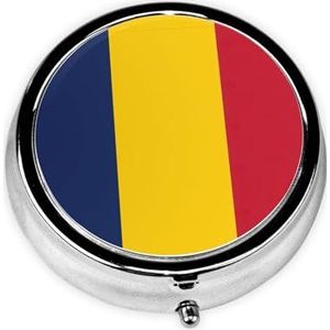 Ronde pillendoos draagbare medicijndoos voor reizen pillendoos, past zakken portefeuilles