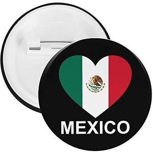 Liefde Mexico Ronde Knop Broche Pin Leuke Blik Badge Gift Kleding Accessoires Voor Mannen Vrouwen