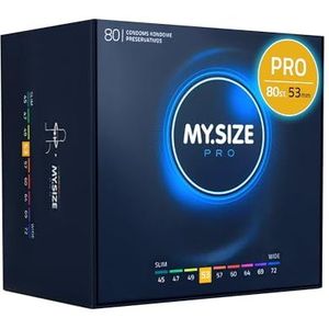 MY.SIZE PRO condoommaat 3, 53 mm, 80 condooms - pasvorm en een geschikte maat voor elke man