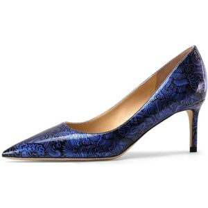 Hakken - Elegante Pumps Vrouwen-Stiletto-Sexy Naaldhak - Gesloten Avond-Feest - Luxe Mode Vrouwelijke Schoenen Hak 30-CHC-19, 3 Blauw, 40 EU