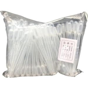 Laboratoriumpipet wegwerp-pipet van kunststof voor laboratoriumoverdracht, 0,2 ml, 0,5 ml, 1 ml, 2 ml, 3 ml, 5 ml en 10 ml (3 ml, 200 stuks)