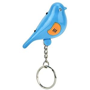 Keys Finder, vogel LED Whistle Key Finder intelligente spraakbesturing sleutelhanger (blauw)