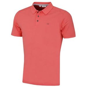 Calvin Klein Campus Golfpoloshirt Geribbelde 3 Knopen - Perzik - L