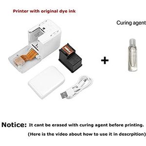 Handheld slimme inkjetprinter Mini Handheld Full Color Printer Draagbare WiFi Mobiele kleurenprinter Handheld printer en vervangende inktcartridge voor codedatumlogolabel(Rosso)