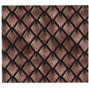 Schotel drogen matten,Rose Gold Art Deco Fans op zwart absorberende schotel afdruipmat gootsteen mat pad 41X46 CM