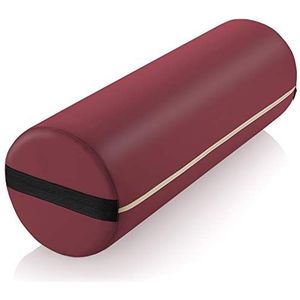 Saloniture Jumbo Ronde Massagetafel Bolster Kussen Pad - 26 x 9 Inch - Bordeaux