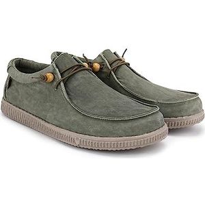 WALK IN PITAS | WP150 WALLABI WASHED | Mocassins voor heren | Platte schoenen | Sneakers | Slipschoenen | Casual schoenen | Walkinpitas schoenen | Kaki 40