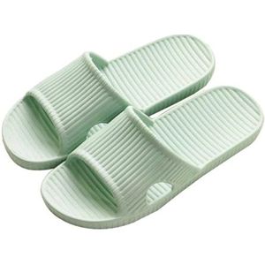 Rojeam Badslippers Uniseks Slippers voor Dames en Heren Badsandalen Zomerpantoffels Douche Schoenen, Lichtgroen, 37/38 EU