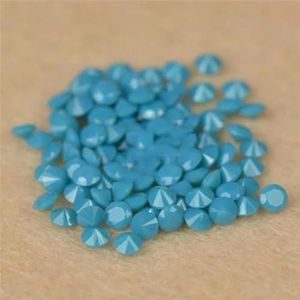 100 stks/partij 0.9~4.0mm 5A Ronde Vorm Geslepen Blauwe Steen Rood Korund Synthetische Groene Edelstenen Voor Sieraden Wax Setting-Nano Turquo-ise Blauw-1.5mm (100 stuks)