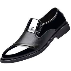 Formele herenschoenen, zakelijke schoenen, casual loafers, instappers, trouwschoenen, werkschoenen,zwart,38 EU