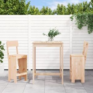 DIGBYS Meubels-sets-3-delige tuinbar set massief hout grenen