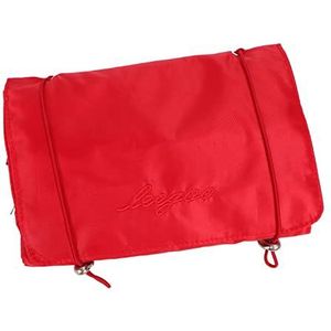 ACOGEDO Multifunctionele Afneembare Cosmetische Tas met 4-in-1 Ontwerp, Draagbare Hangende Make-uporganisator, Nylon met Hoge Dichtheid, Paars (rood)