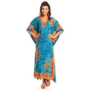 Nieuwe Dames Oversized Maxi Kimono Kaftan Tuniek Kaftan Jurk Gratis Maat