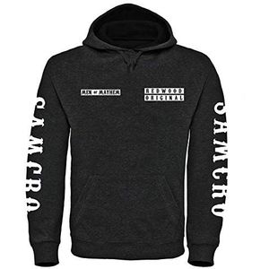 Sons Of Anarchy Custom Charter Deluxe Hoodie Pullover - Redwood Originele Jax Teller Patch, Zwart, S-M