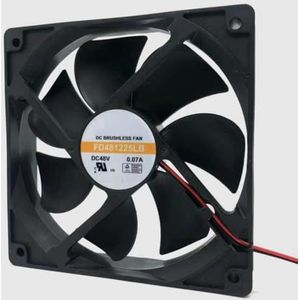 LMNCBVYA FD481225LB 120mm DC48V Quiet Fan - 0.07A 2-Wire Design for Laptops - Low Noise 28dB - High Speed 6400 RPM Solution