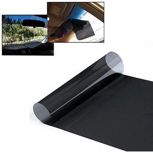 WQADPJ Auto Zonwering Film Car Window Folies Zonnescherm Auto Sticker Voorruit Black Doorzichtig Anti-UV Tint Film auto-accessoires Auto voorruit Cover (Size : 20 * 150cm)