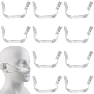 Asfrode Neusverband met oorlussen, neusverbandhouder, neusverband na op wondverband, elastische oorlussen, stretch, verbandhouder, hoog absorptievermogen, latexvrij, 10 stuks