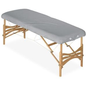 HABYS Oliebestendige afdekking C460 70x180 cm | massagetafelbescherming | met elastiek en 3 trekkoorden | Vinyl Flex overtrek | grijs