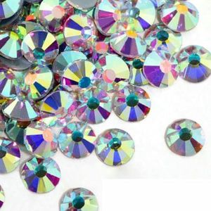 Strass AB Kleur Effect Glas Strijk Kristallen Hittepers Strass steentjes voor Kleding Jurk-201-(3.0mm) SS10-1440st
